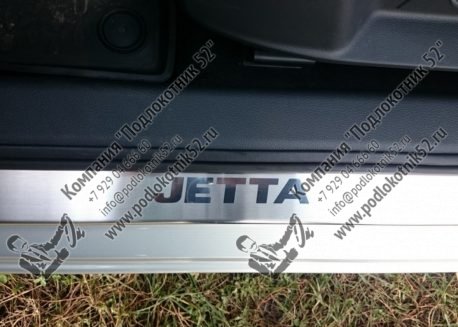 купить хромированные накладки на пороги для volkswagen jetta 7