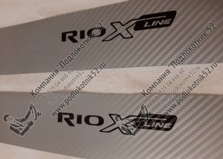 купить наклейки на пороги для kia rio x-line